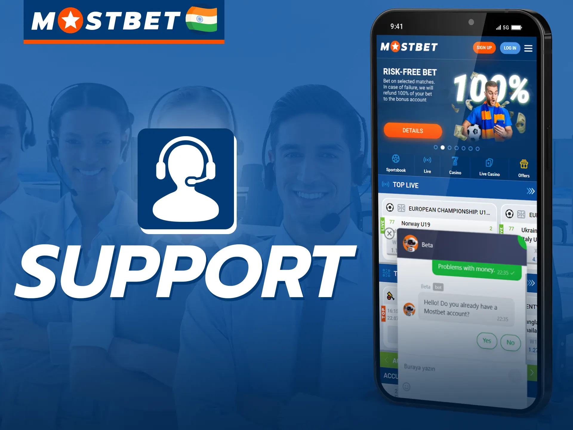 Contact Mostbet support directly in the mobile app.