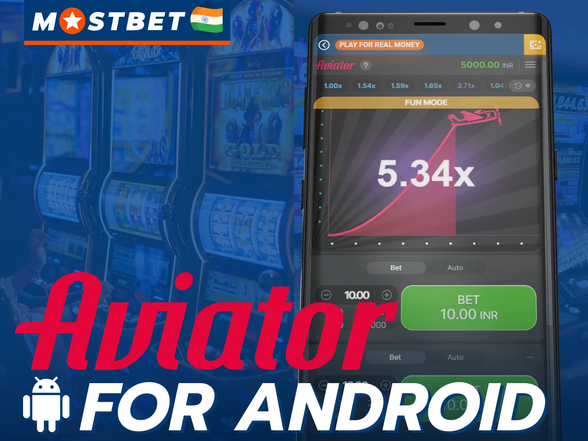 Play Aviator anywhere with the Mostbet mobile app for Android.