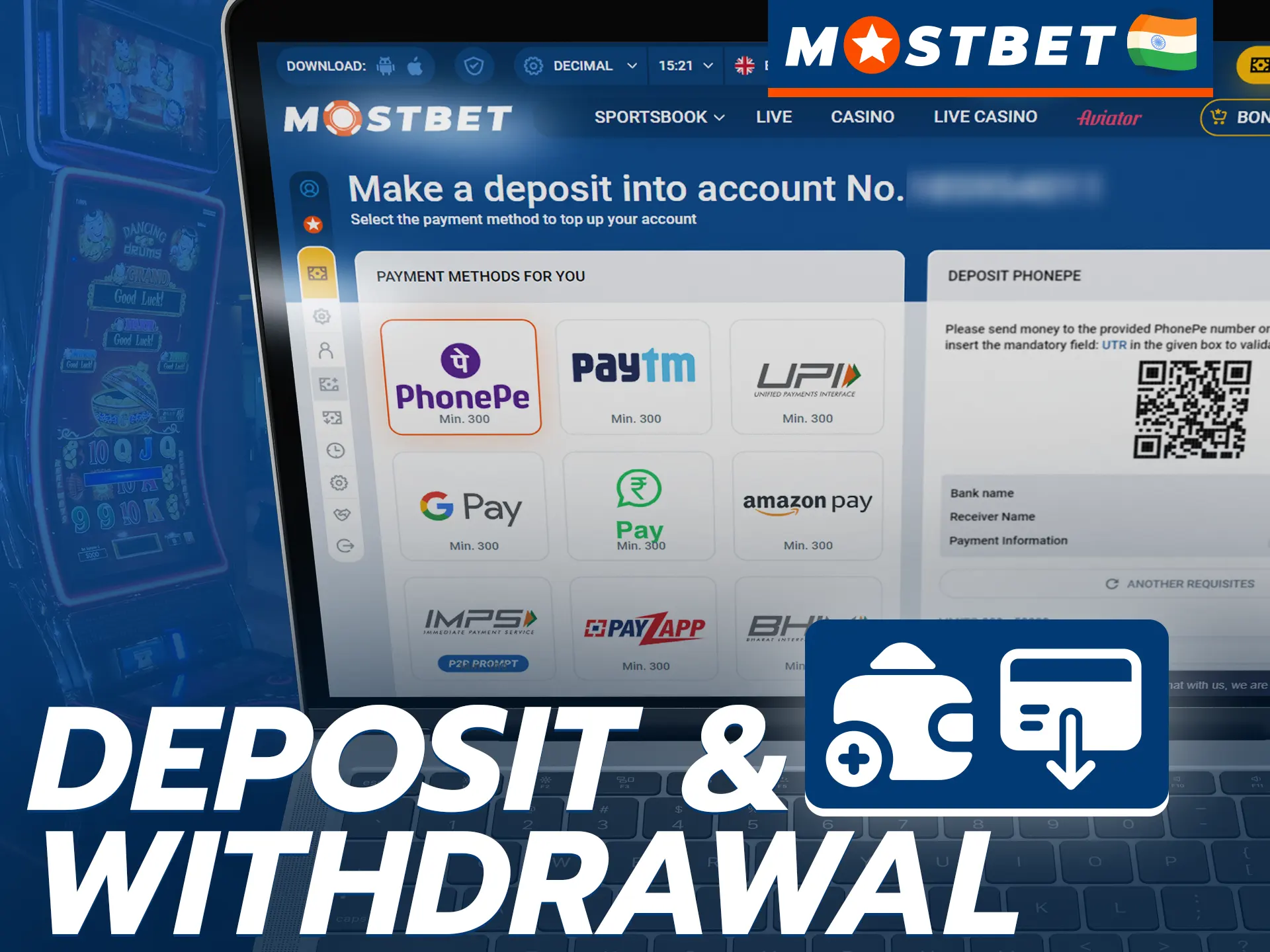 In these ways you can deposit and withdraw money at Mostbet to play Aviator.