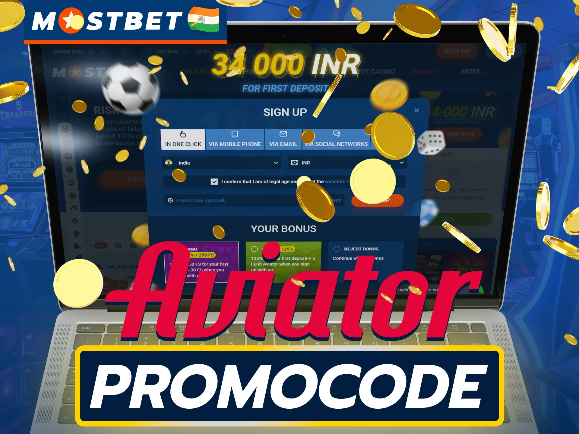 At Mostbet you can use a promo code for a more profitable game in Aviator.