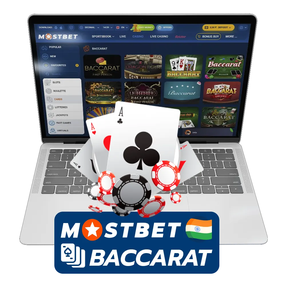 Mostbet offers many different baccarat games for Indian users.