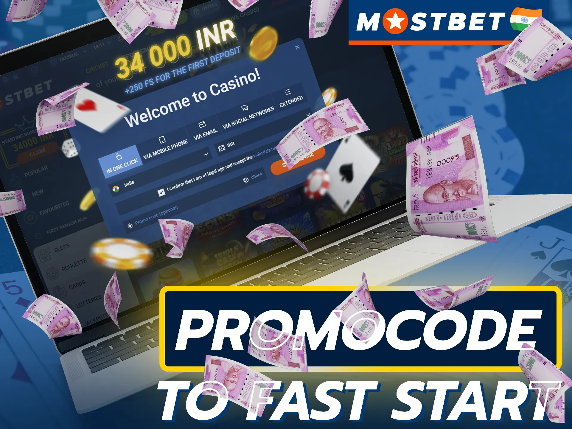 You can easily start playing blackjack on Mostbet if you use a special promotional code that increases your deposit.