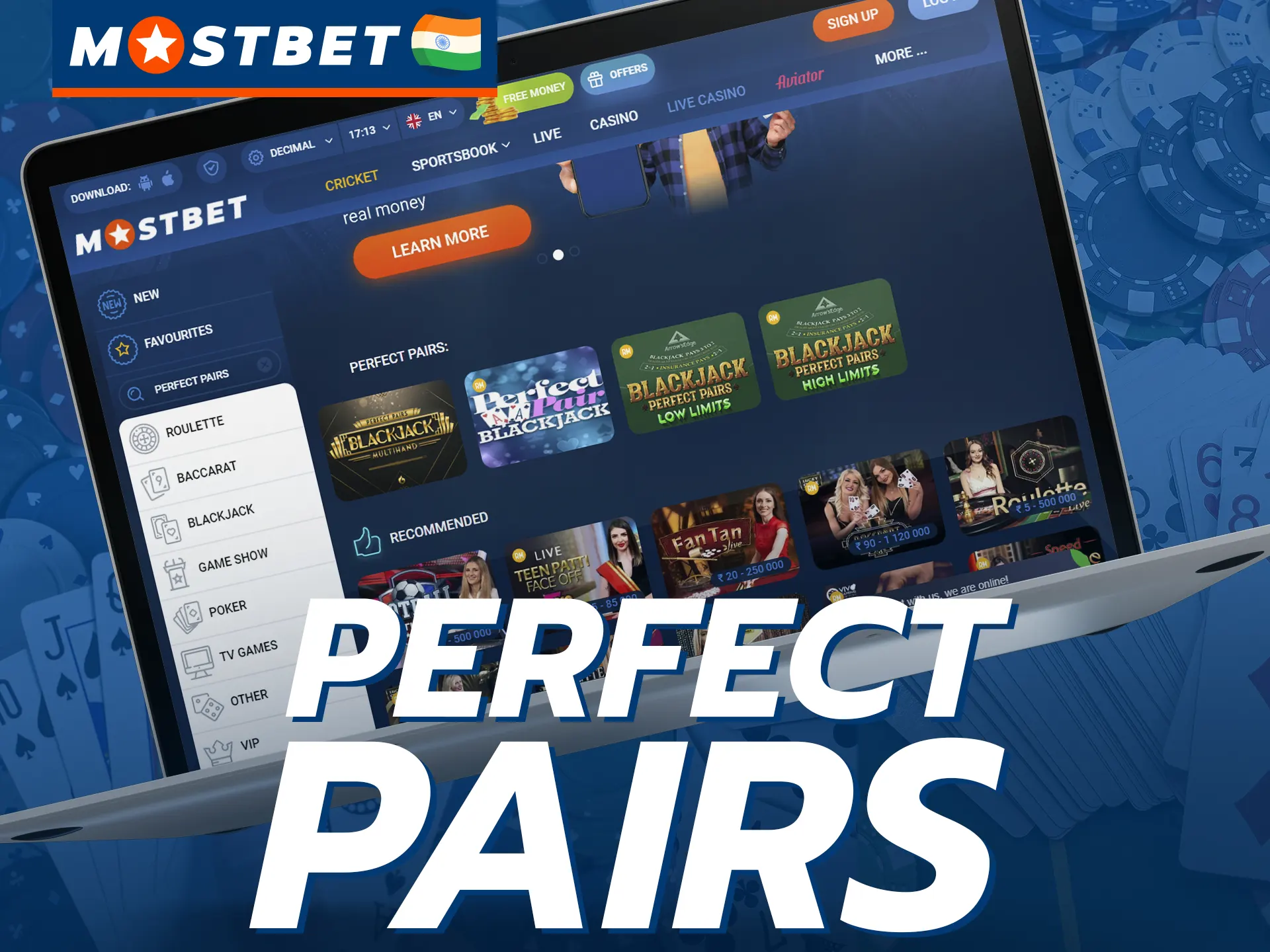 Try out Perfect Pairs Blackjack on Mostbet for a fun experience.