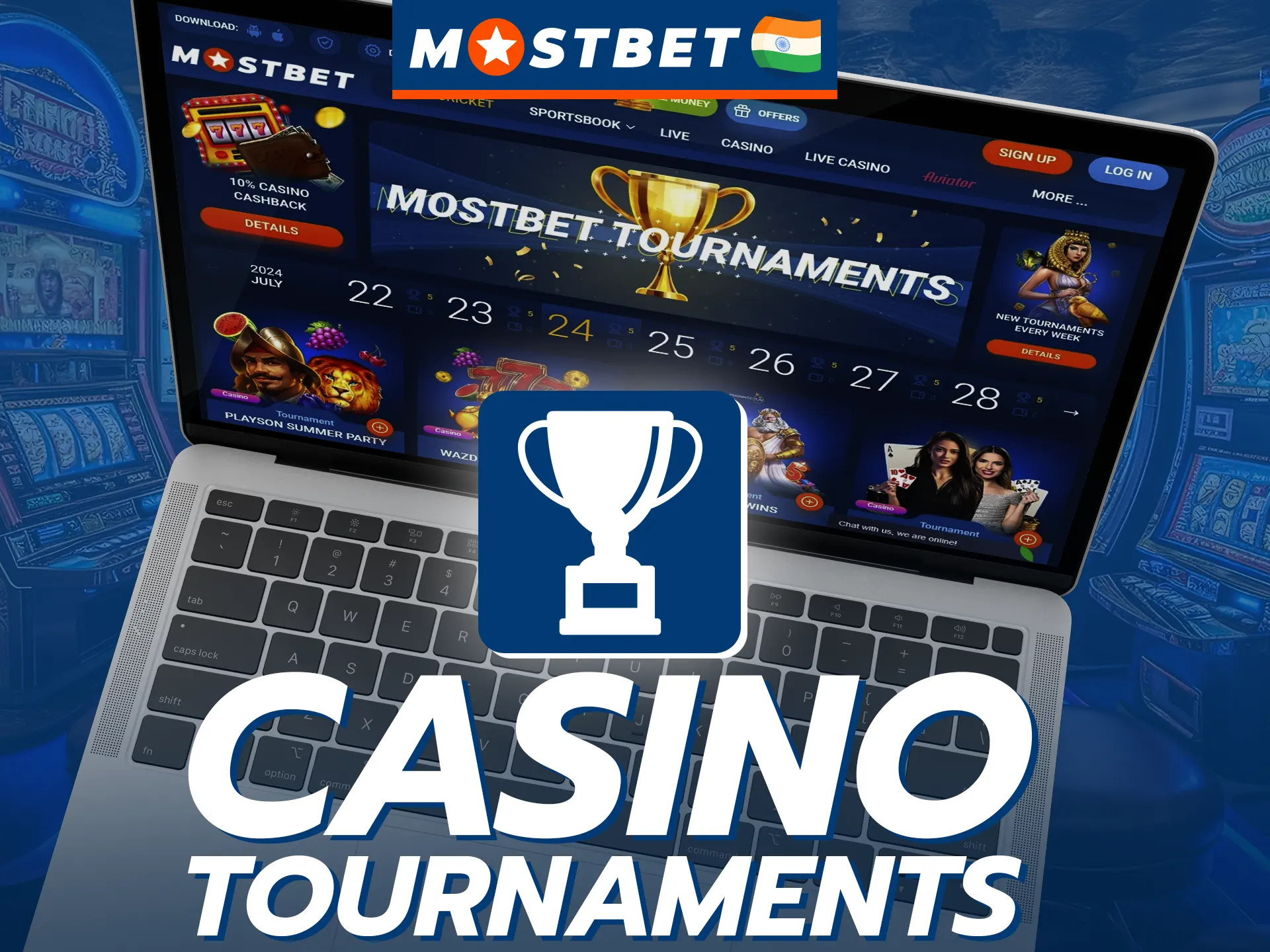 Join exciting casino tournaments at Mostbet and win.