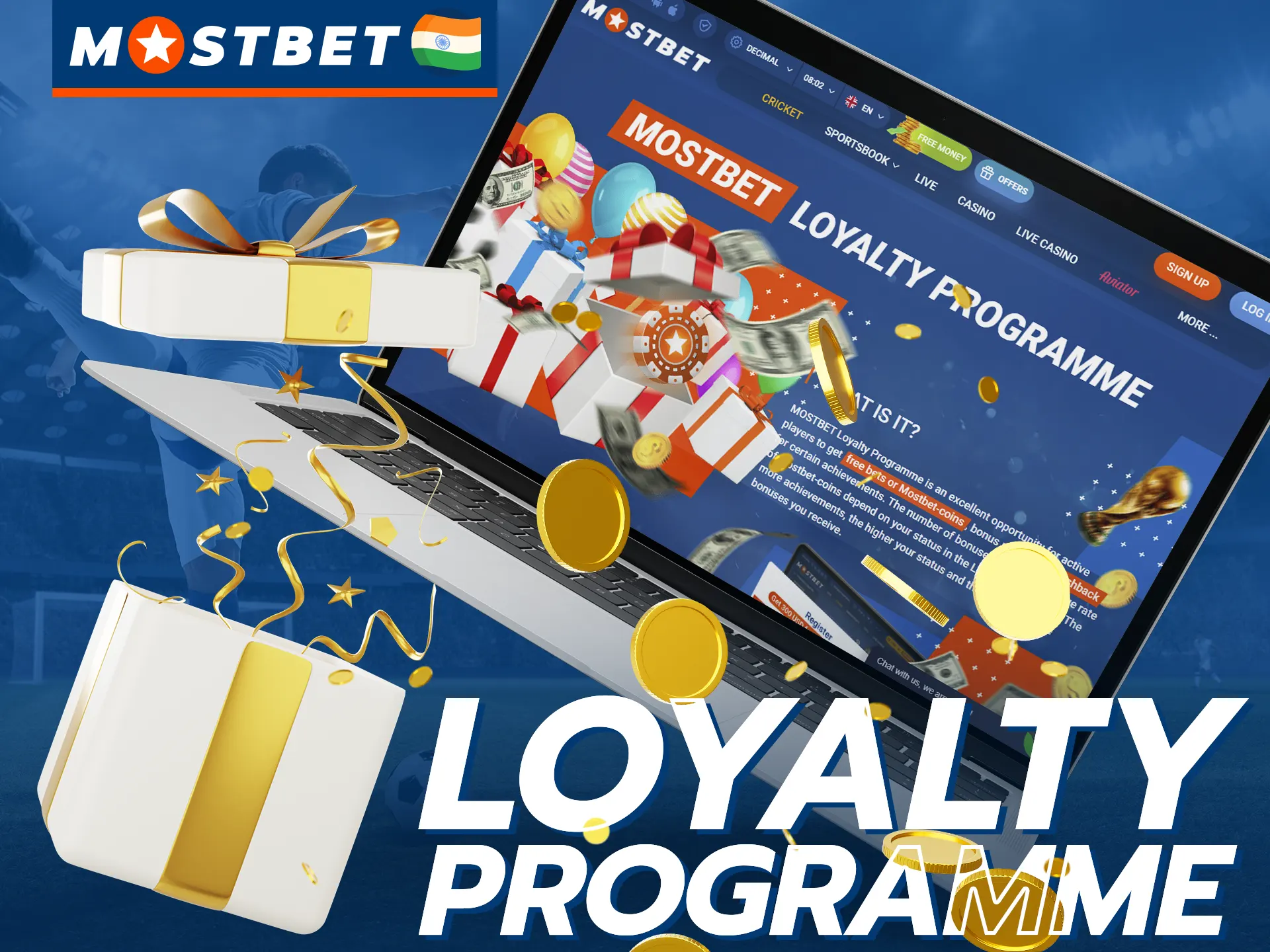 Join the Mostbet loyalty program to get more benefits when betting on sports.