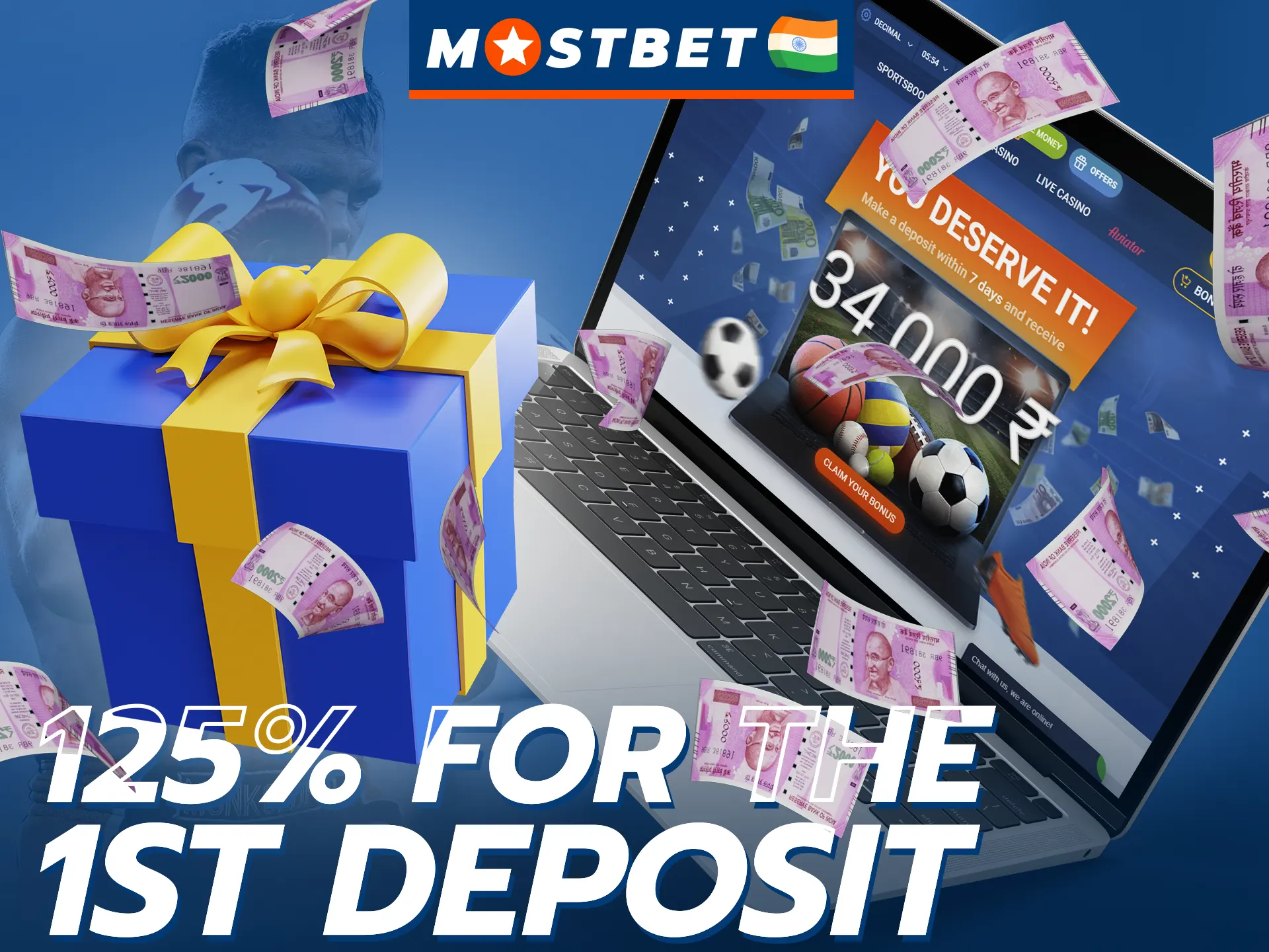 Get the Mostbet welcome bonus and place your bet on boxing.