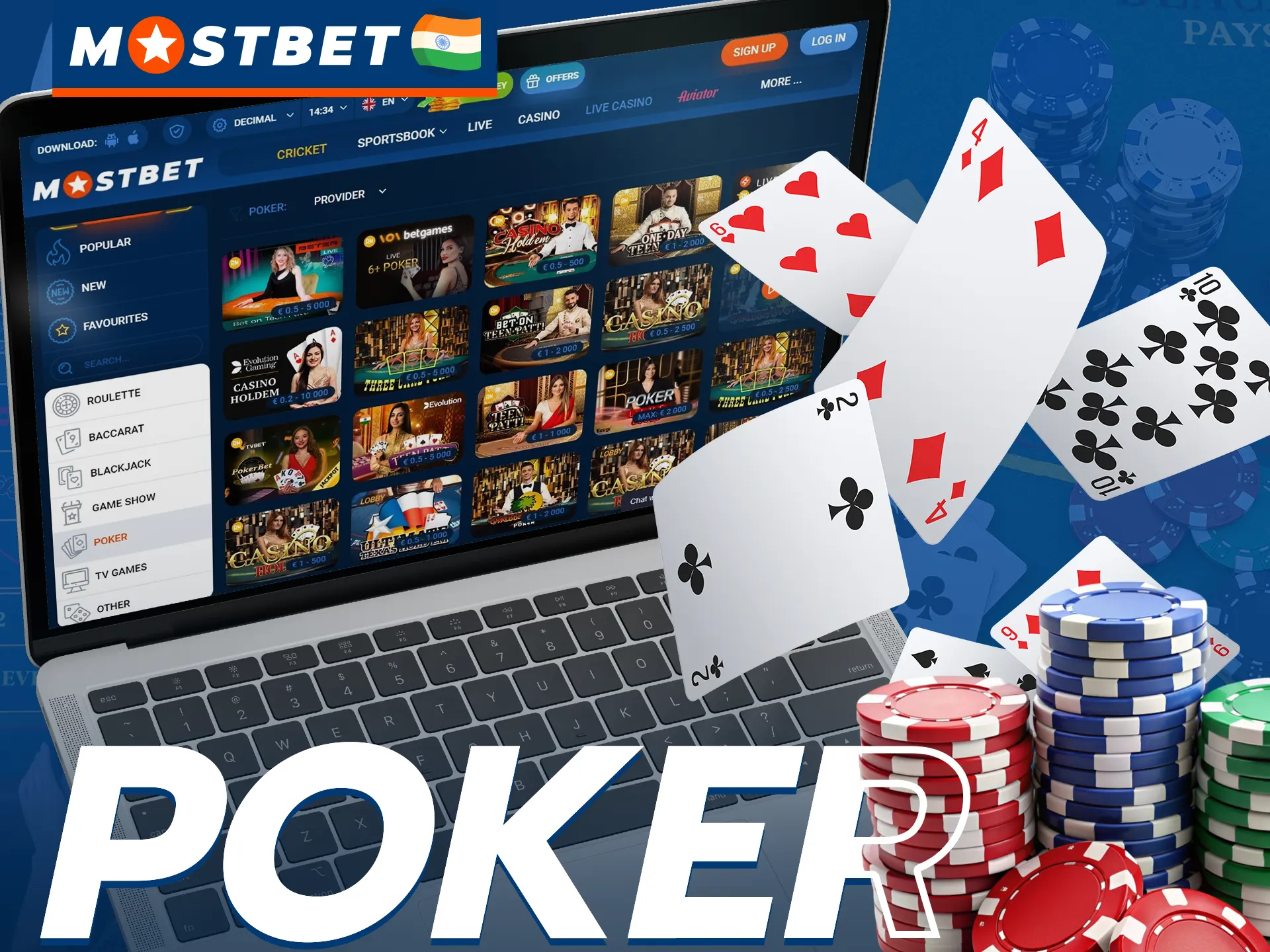 At Mostbet you can find many different poker games.