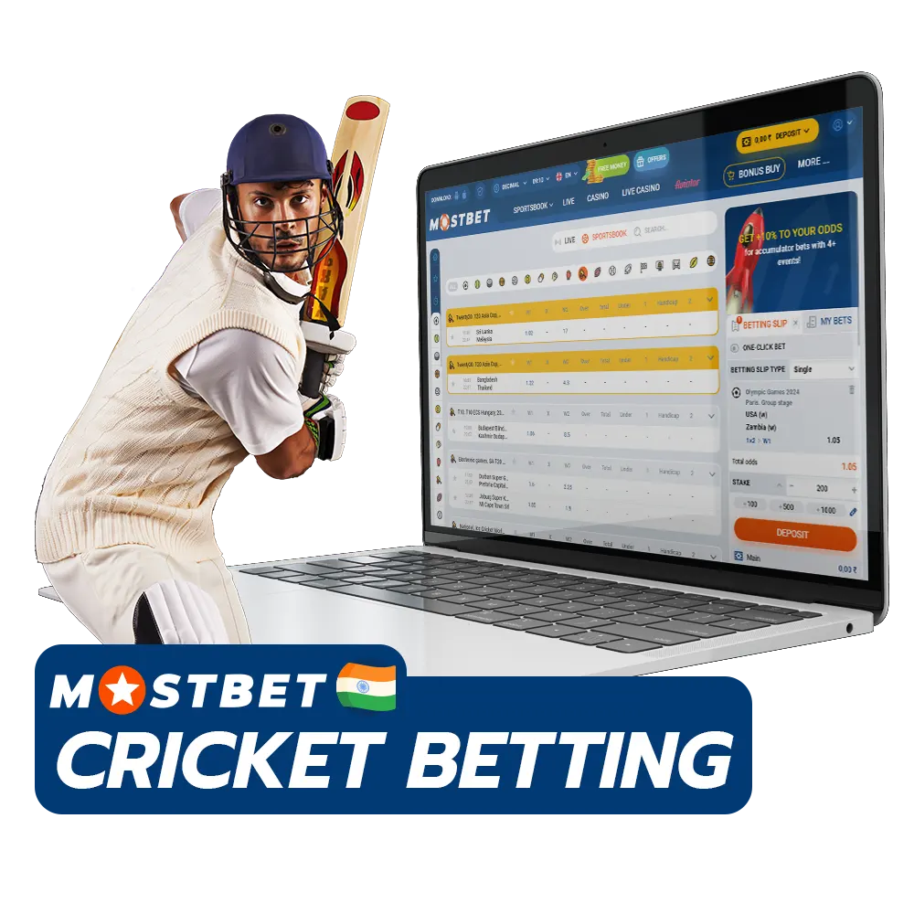 Bet on cricket and win big at Mostbet.