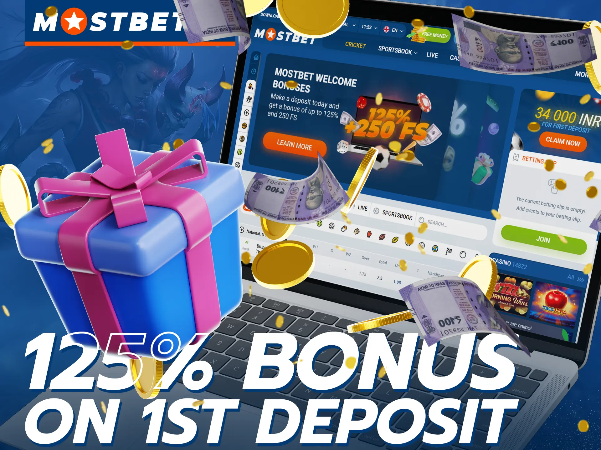 Get the Mostbet welcome bonus and use it in eSports betting.