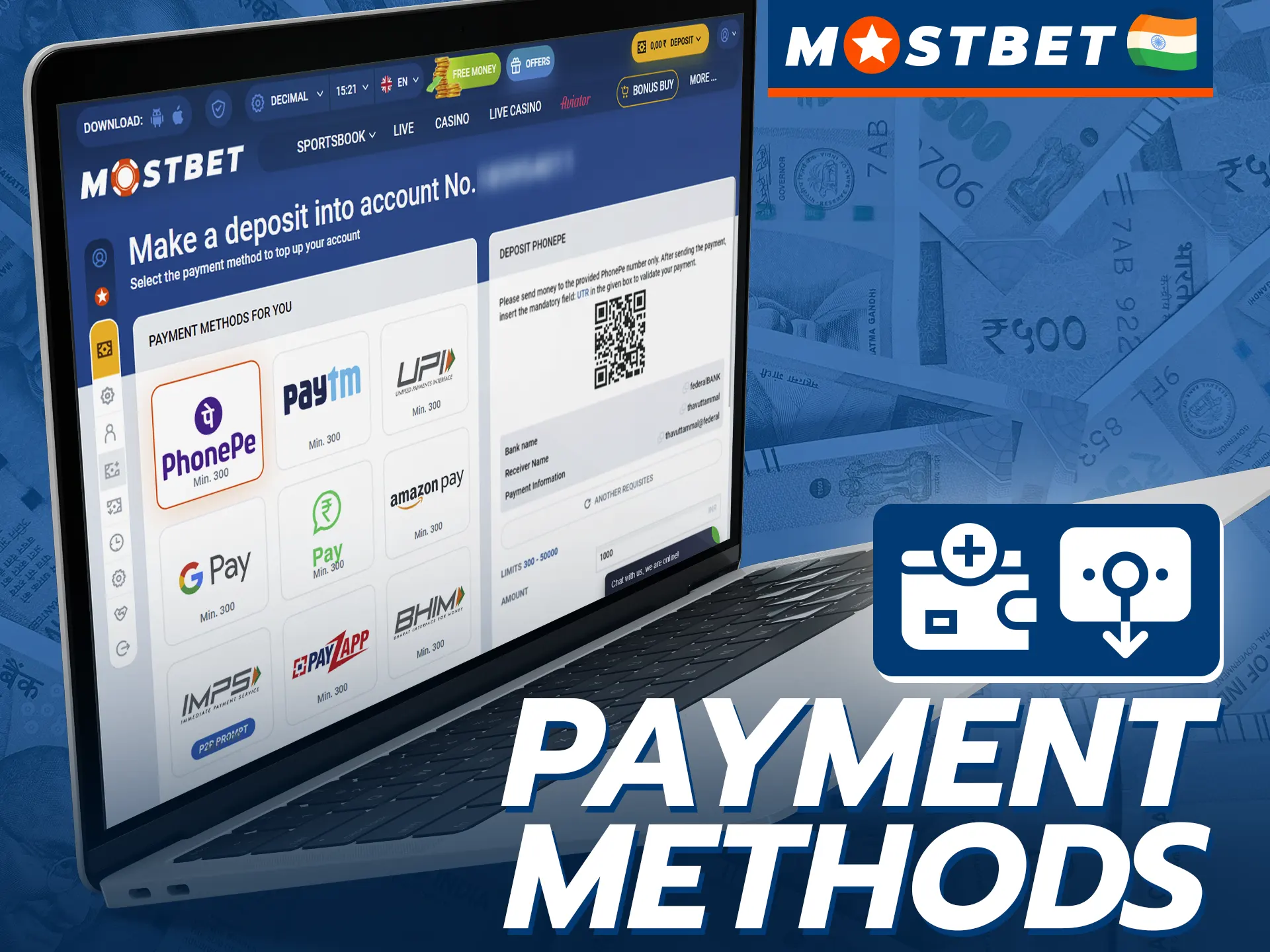 Here are the main payment methods available at Mostbet for football betting.