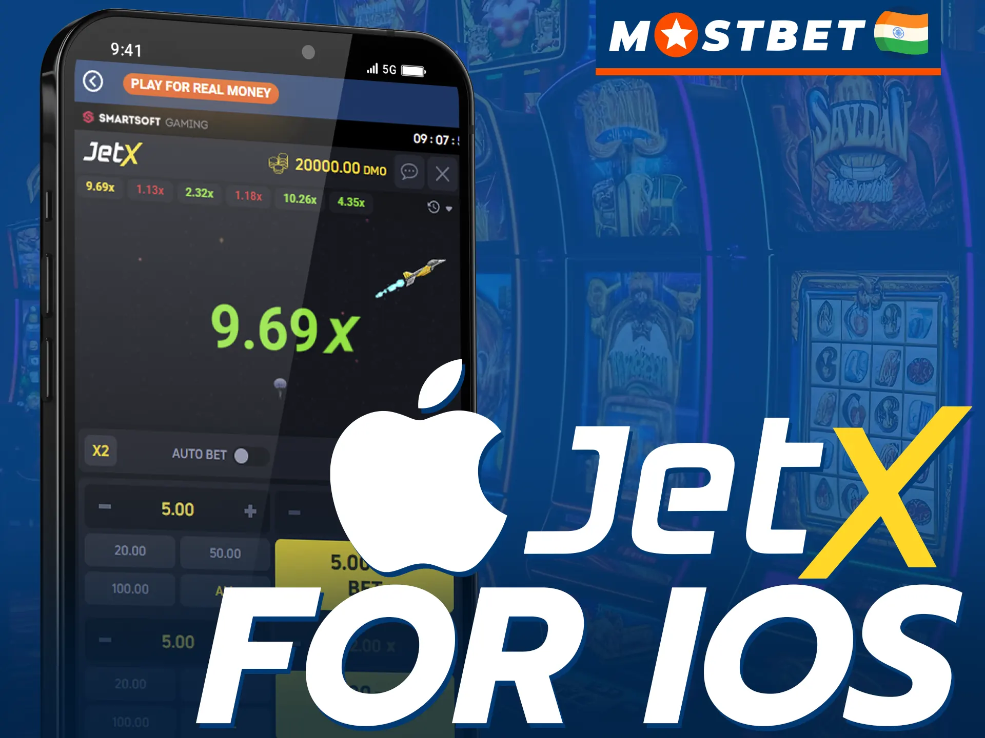 Start playing JetX on the Mostbet mobile app for iOS.