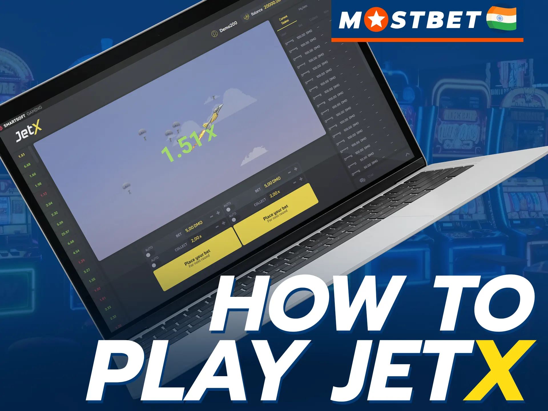 Play JetX at Mostbet and win.