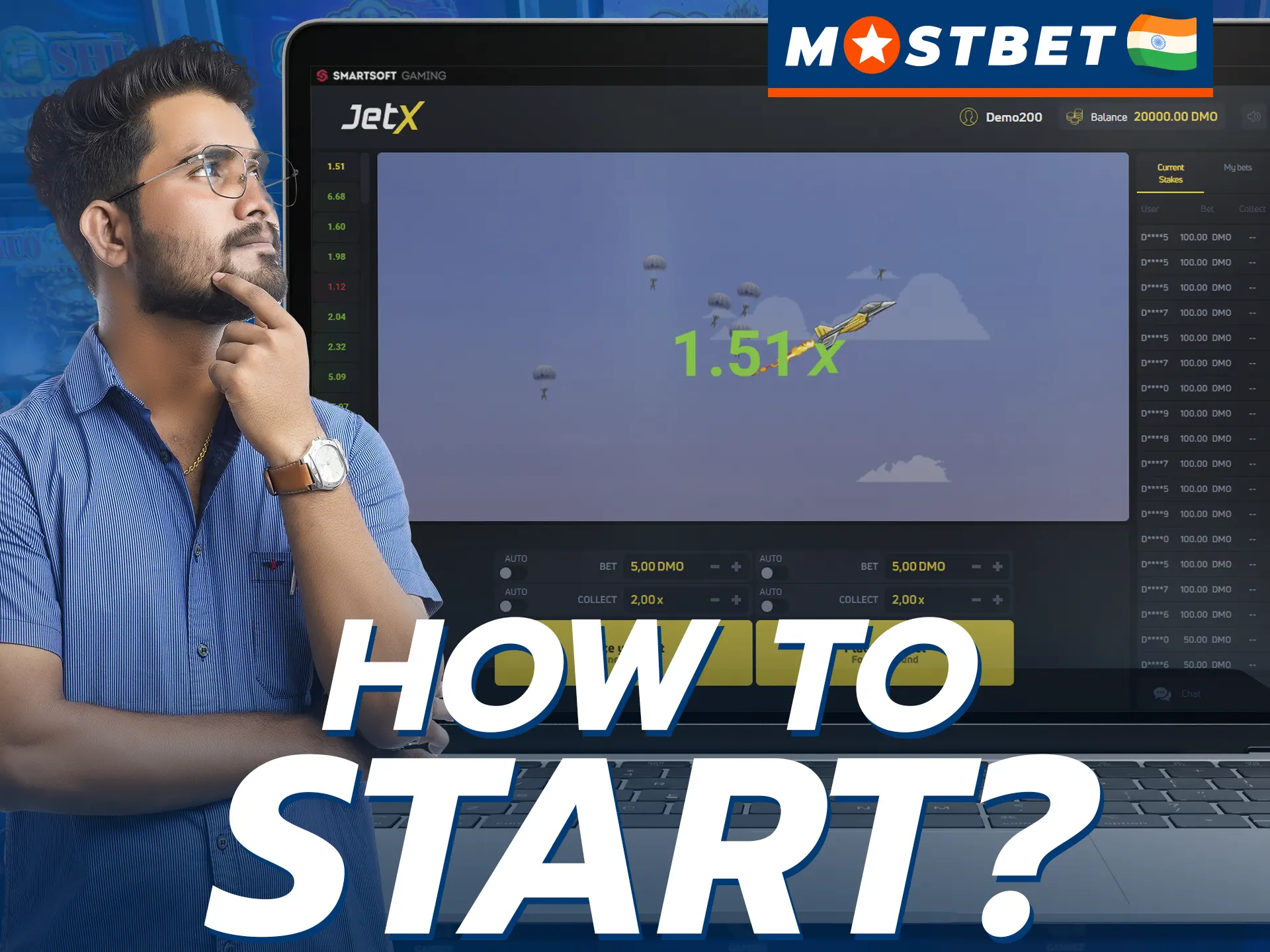 Start playing JetX at Mostbet quickly and easily.