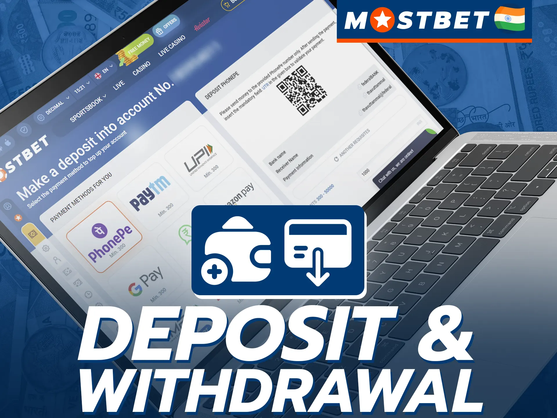 Find out what methods you can use to deposit and withdraw money at Mostbet to play JetX.