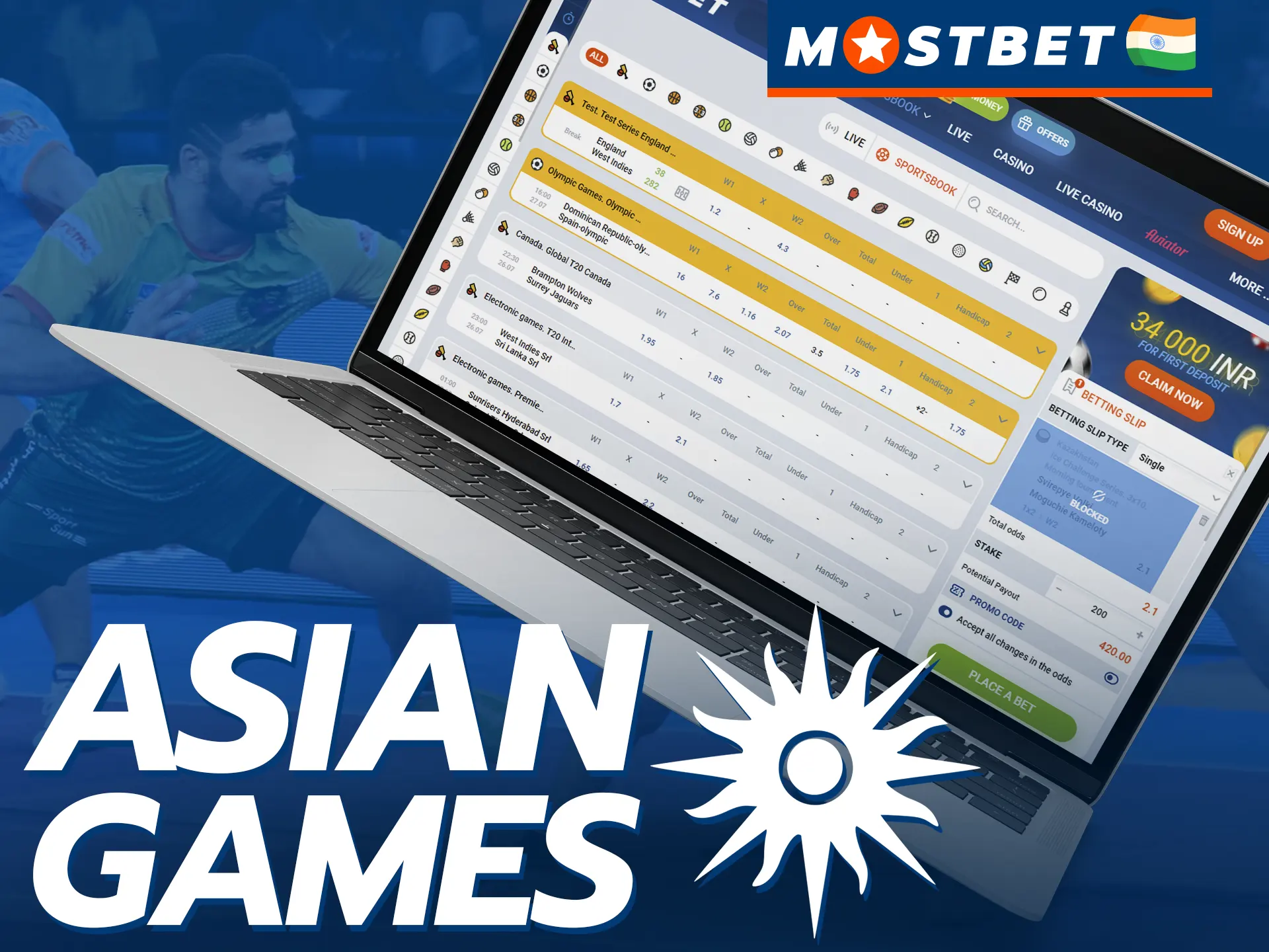 Try betting on the Asian Kabaddi League at Mostbet.