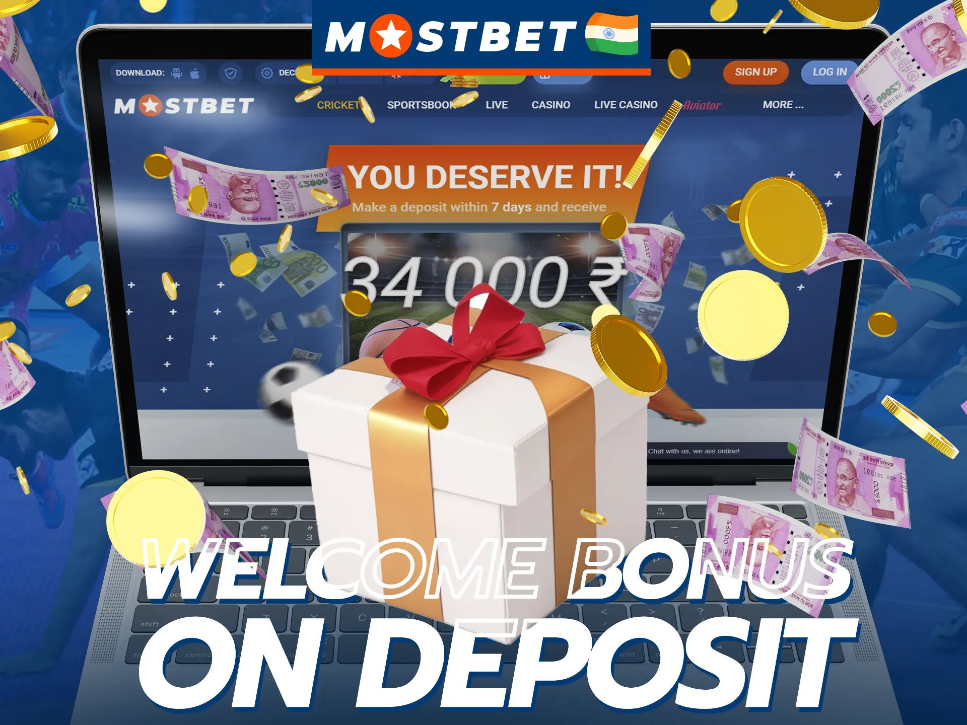 Get a lucrative welcome bonus at Mostbet and use it when betting on Kabaddi.