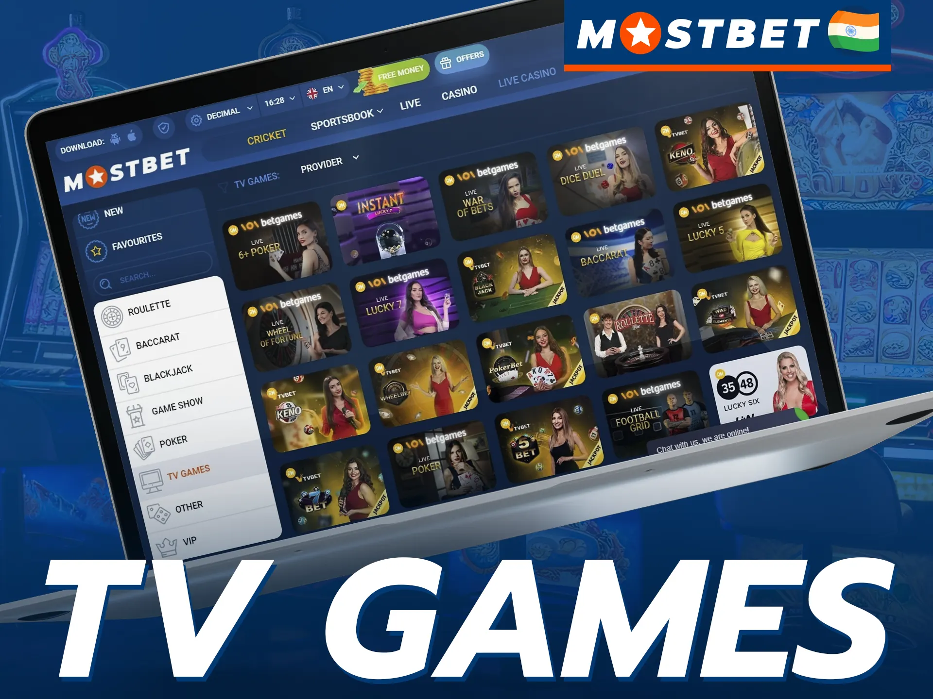 Play TV games at Mostbet and have fun.