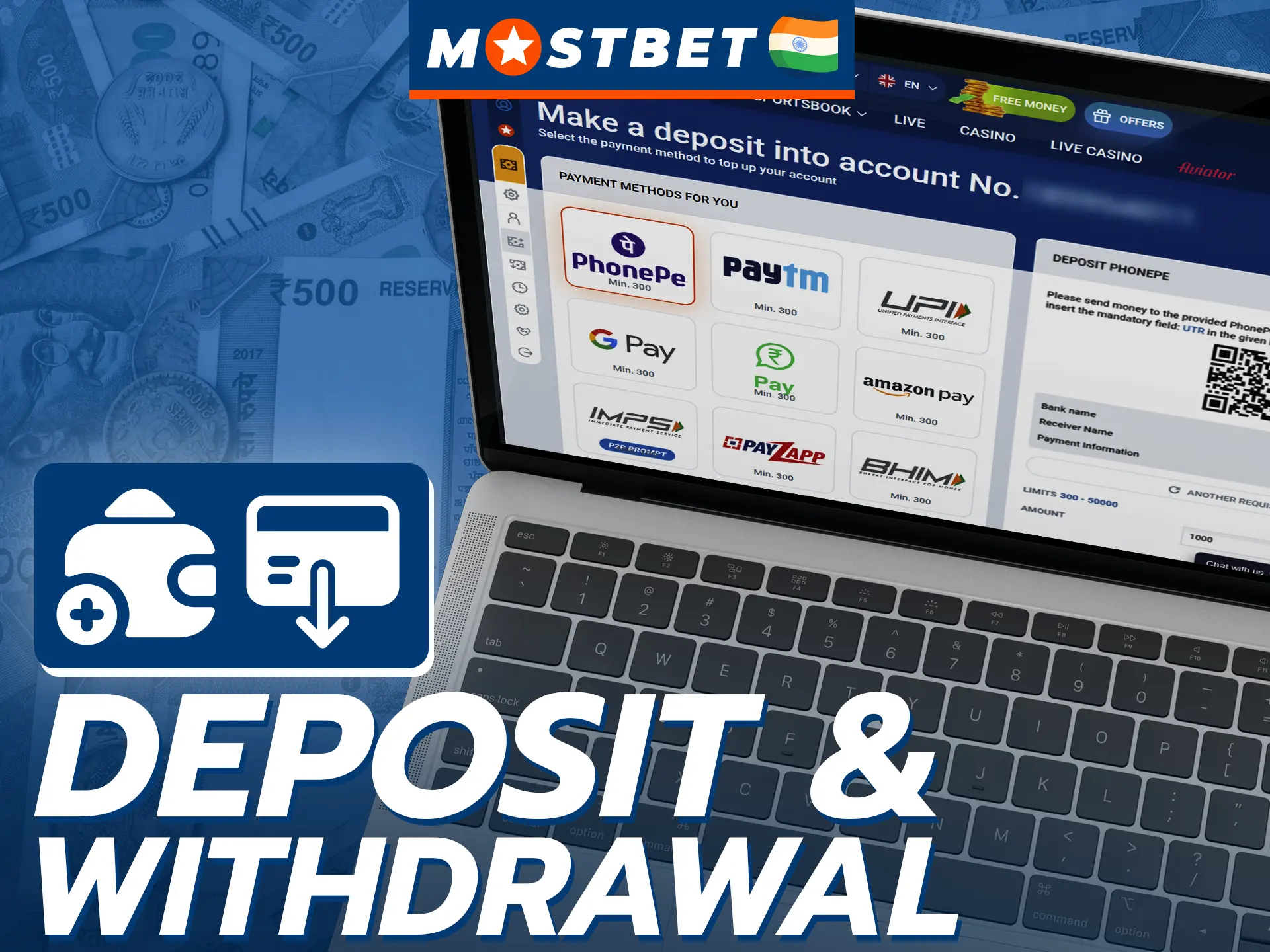 At Mostbet you can use these payment methods to play Mines.