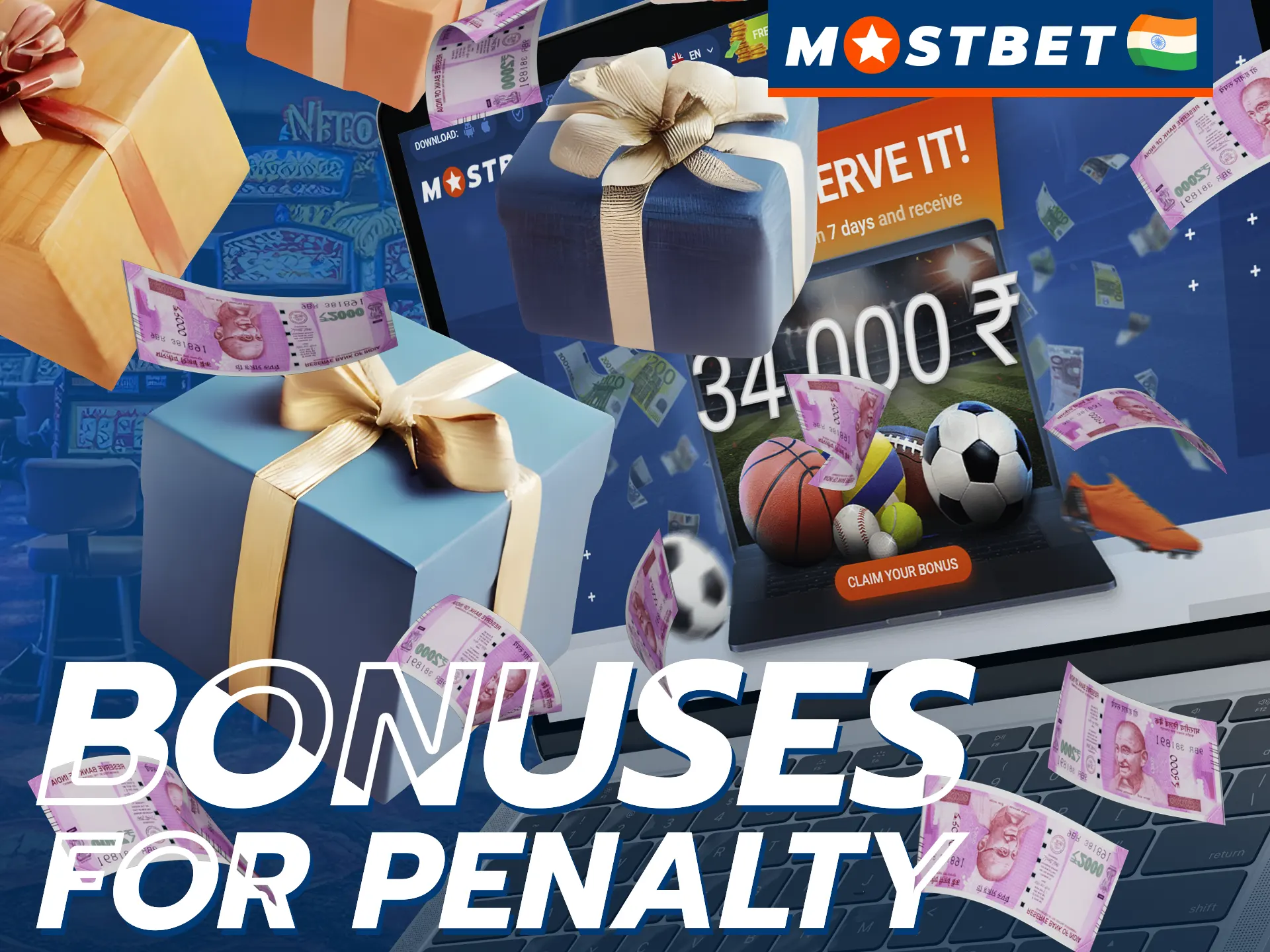 Mostbet offers many different bonuses that can make you profitable when playing Penalty.