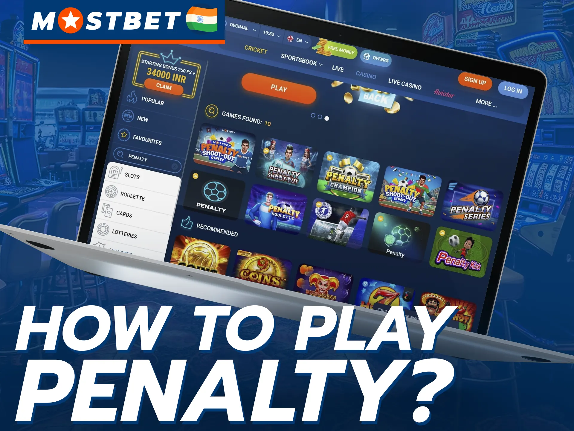 Playing Penalty at Mostbet is easy.