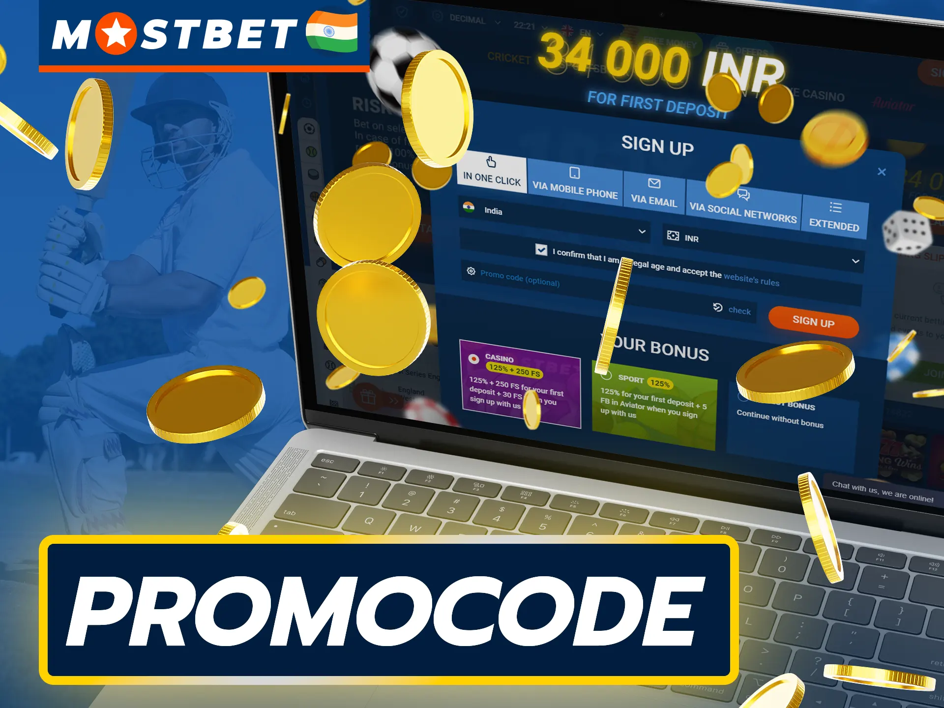 Apply a promo code at Mostbet to get more benefits.