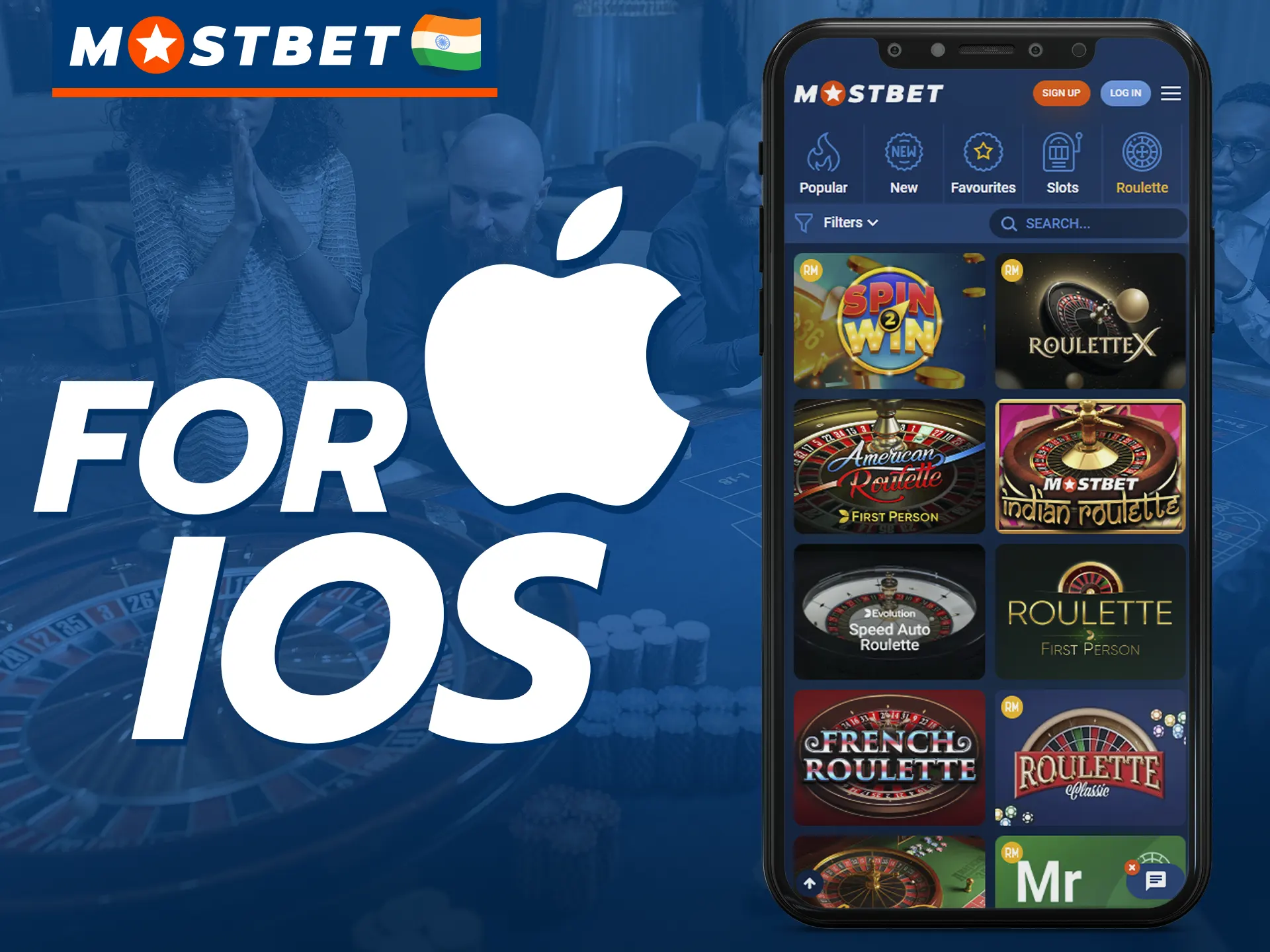 Play roulette on your iOS device using the Mostbet mobile app;