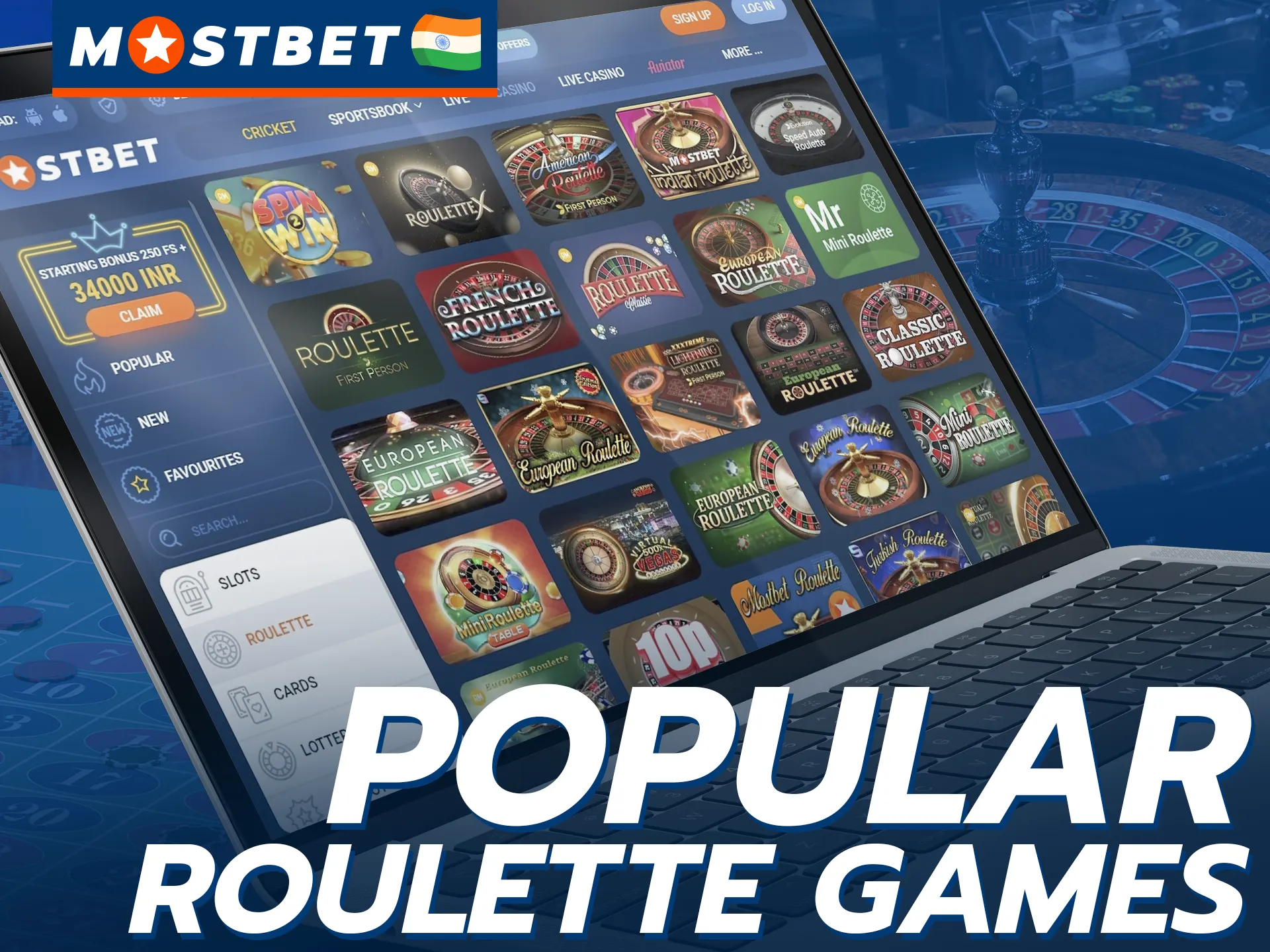 Try one of these popular roulette games at Mostbet.