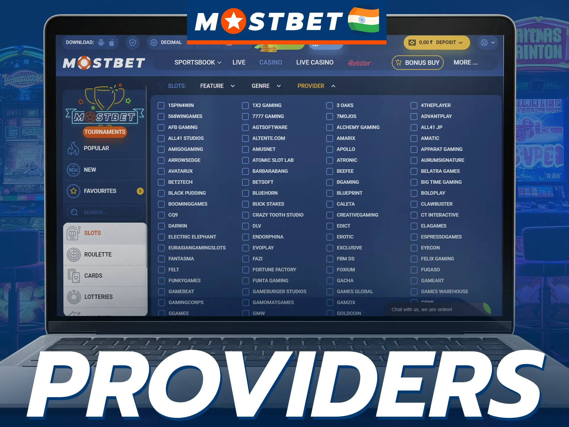 Mostbet cooperates with reliable slots providers.