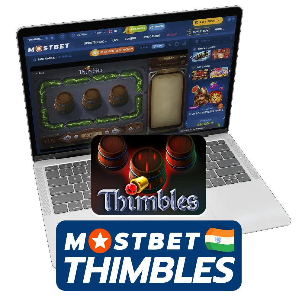 Thimbles is a popular casino game that you can play at Mostbet.