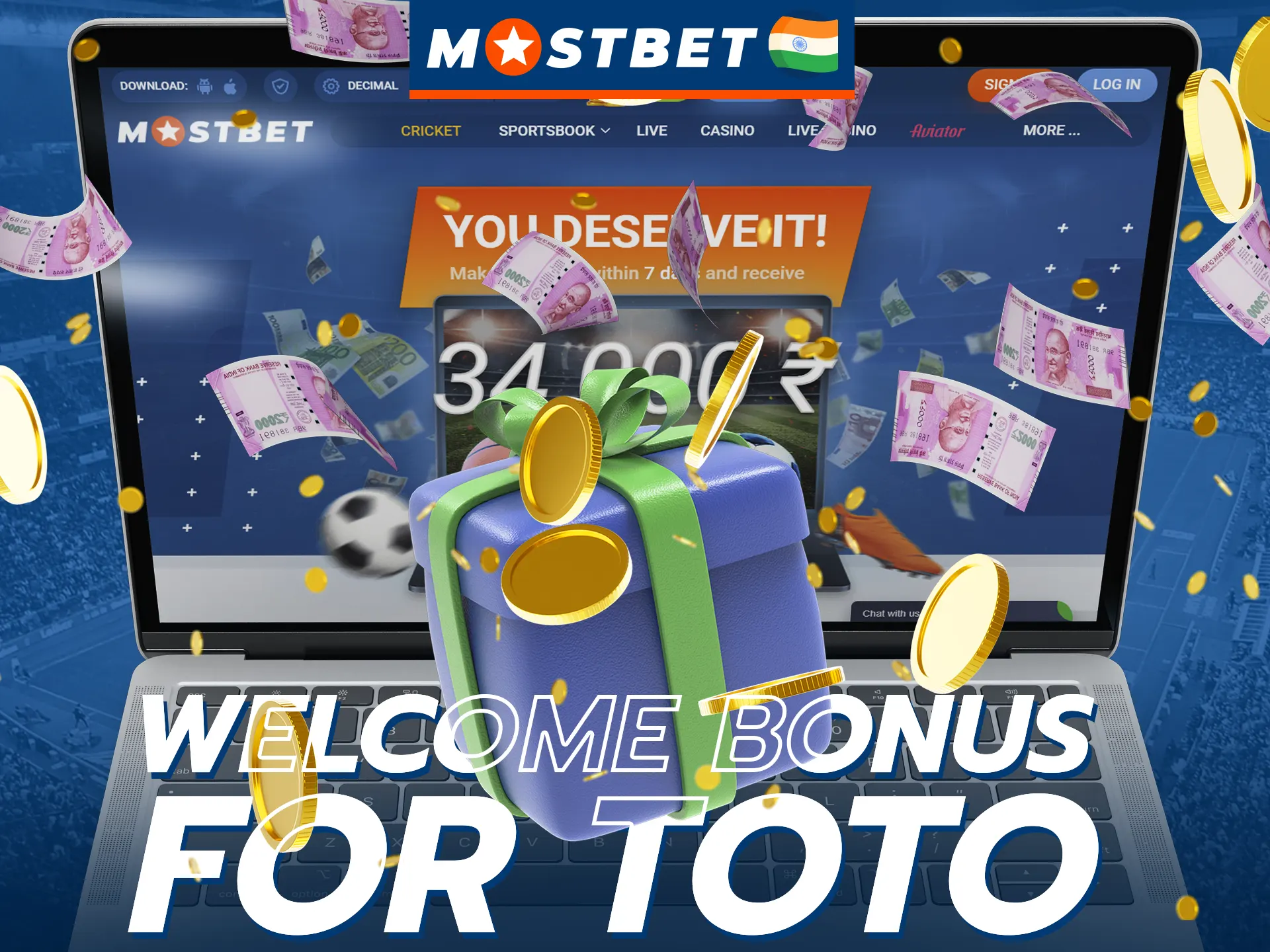 At Mostbet you can get a welcome bonus and use it for TOTO bets.