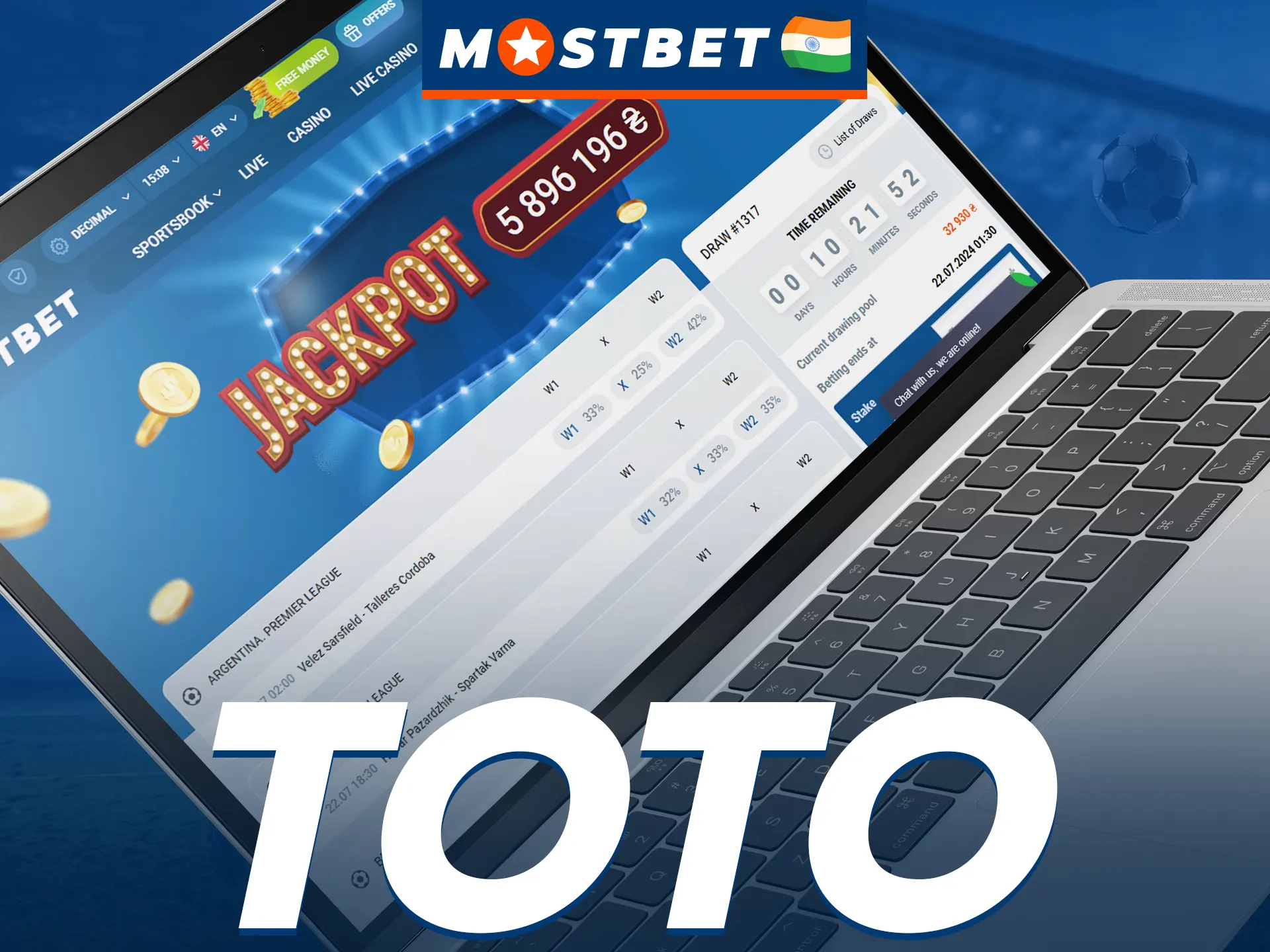 Predict the results of several sporting events and win with Mostbet TOTO.