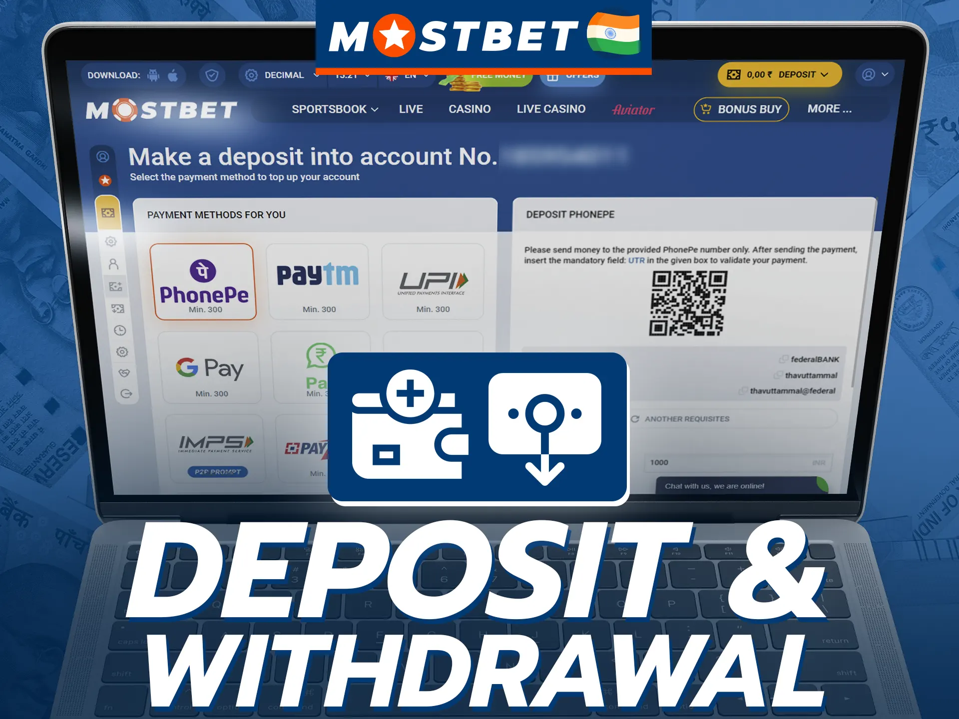 To withdraw or deposit money into your Mostbet account to play TV games, use these payment methods.