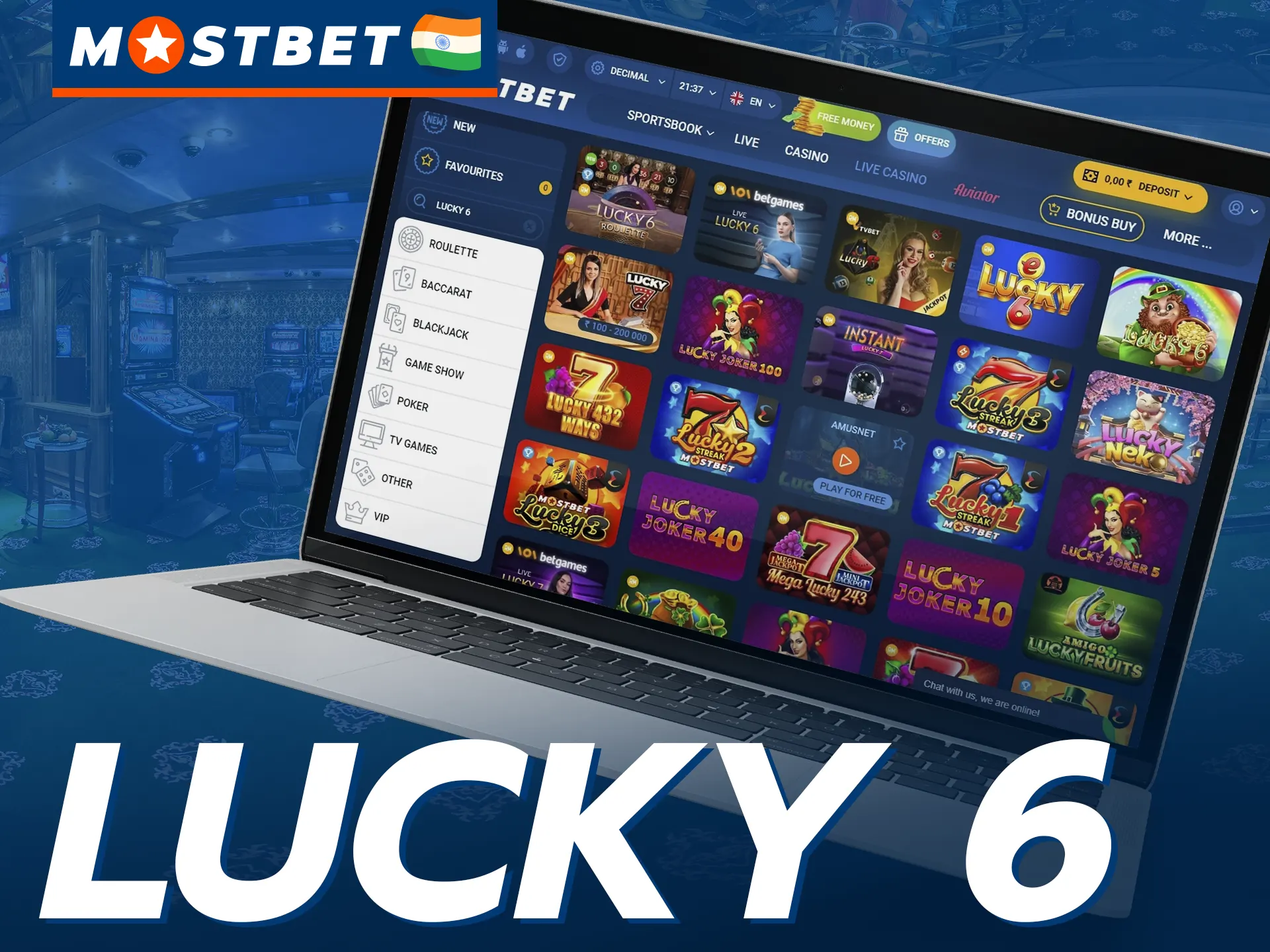 Play Lucky 6 TV Game on Mostbet and win.