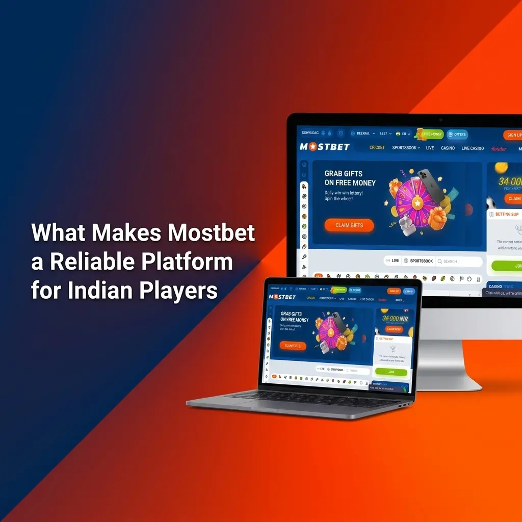 Mostbet platform for Indian players showing sports betting, mobile app, and secure account protection features